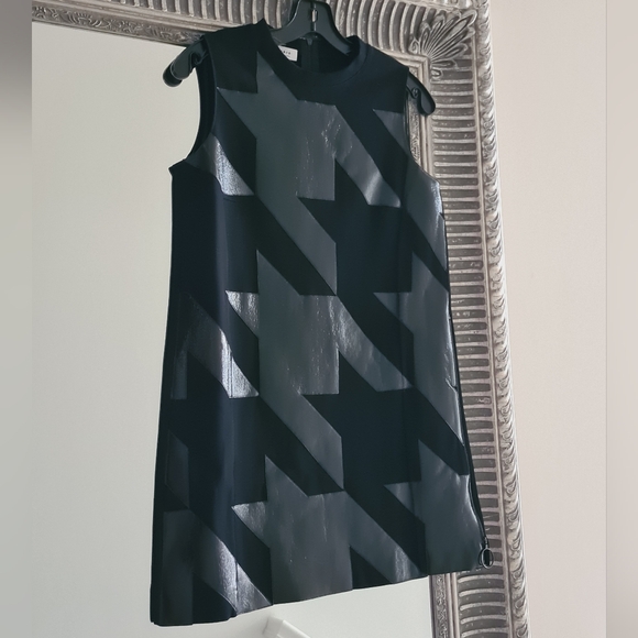 Akris Punto Dresses & Skirts - AKRIS PUNTO Sleeveless Houndstooth Patchwork Mini Dress Black US 4 Org $1,250